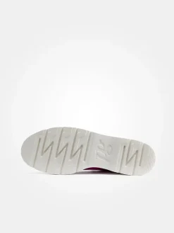 Leder-Schnürschuhe in Blau