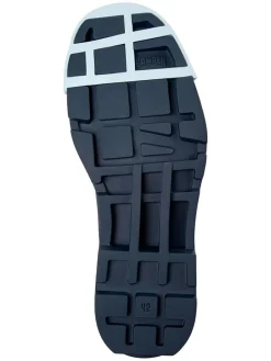 Leder-Schnürschuhe in Blau/ Hellblau