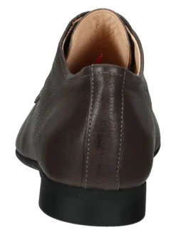 Leder-Schnürschuhe in Braun