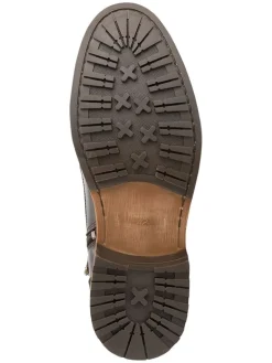 Leder-Schnürschuhe in Braun