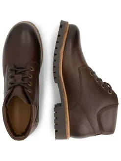 Leder-Schnürschuhe in Braun