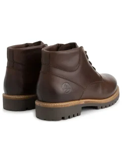 Leder-Schnürschuhe in Braun