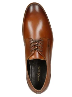 Leder-Schnürschuhe in Braun