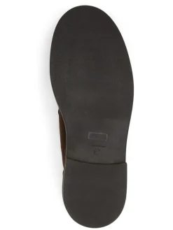 Leder-Schnürschuhe in Braun