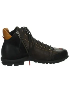 Leder-Schnürschuhe in Braun