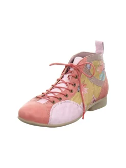 Leder-Schnürschuhe in Bunt