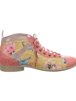 Leder-Schnürschuhe in Bunt