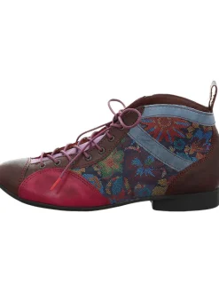 Leder-Schnürschuhe in Bunt