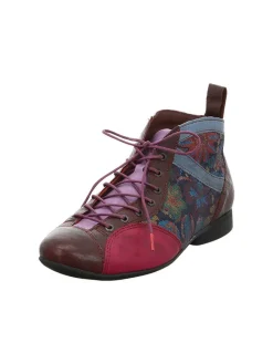 Leder-Schnürschuhe in Bunt