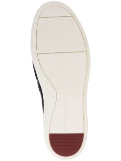 Leder-Schnürschuhe in Dunkelblau