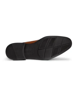 Leder-Schnürschuhe in Hellbraun