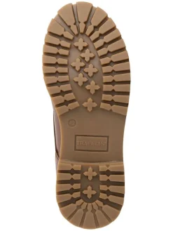 Leder-Schnürschuhe in Hellbraun