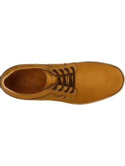 Leder-Schnürschuhe in Hellbraun