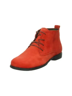 Leder-Schnürschuhe in Orange