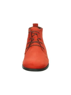 Leder-Schnürschuhe in Orange