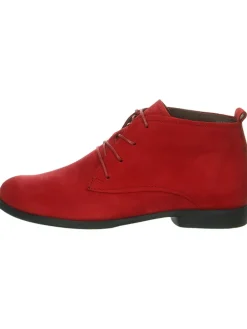 Leder-Schnürschuhe in Rot