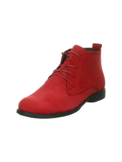Leder-Schnürschuhe in Rot