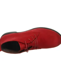 Leder-Schnürschuhe in Rot