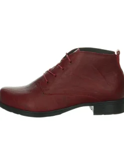 Leder-Schnürschuhe in Rot