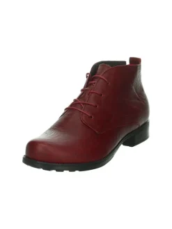 Leder-Schnürschuhe in Rot