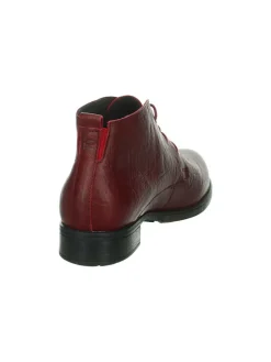 Leder-Schnürschuhe in Rot