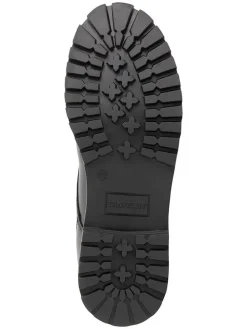 Leder-Schnürschuhe in Schwarz