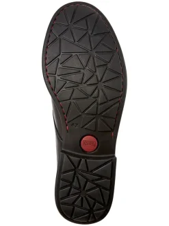 Leder-Schnürschuhe in Schwarz