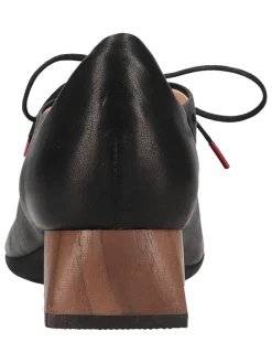 Leder-Schnürschuhe in Schwarz