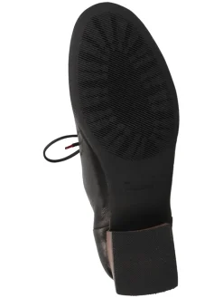 Leder-Schnürschuhe in Schwarz