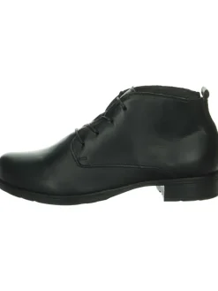 Leder-Schnürschuhe in Schwarz