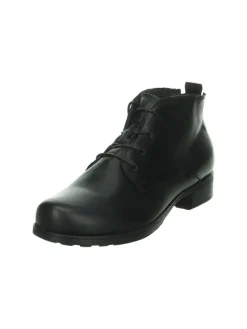 Leder-Schnürschuhe in Schwarz