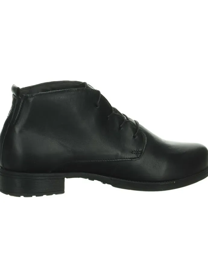 Leder-Schnürschuhe in Schwarz