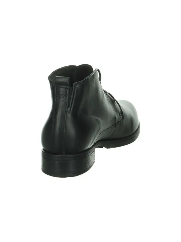 Leder-Schnürschuhe in Schwarz