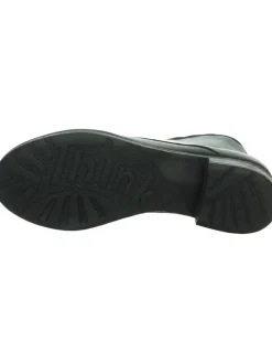 Leder-Schnürschuhe in Schwarz