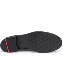 Leder-Schnürschuhe in Schwarz