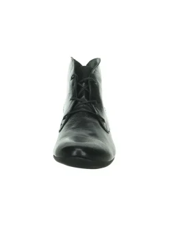 Leder-Schnürschuhe in Schwarz