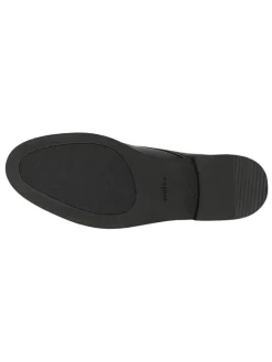 Leder-Schnürschuhe in Schwarz