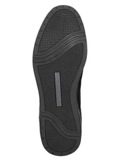 Leder-Schnürschuhe in Schwarz