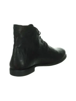 Leder-Schnürschuhe in Schwarz