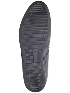 Leder-Schnürschuhe in Schwarz