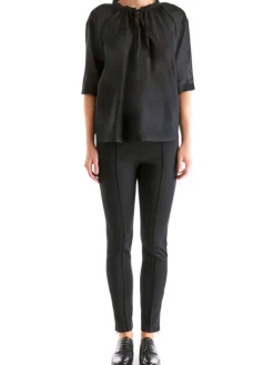 Leder-Schnürschuhe in Schwarz