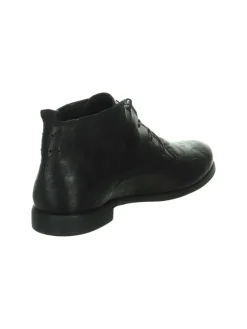 Leder-Schnürschuhe in Schwarz