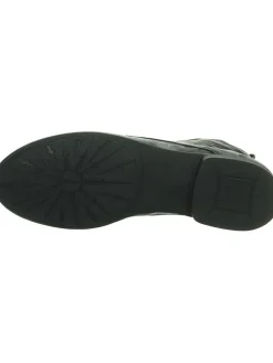 Leder-Schnürschuhe in Schwarz