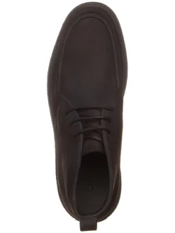 Leder-Schnürschuhe in Schwarz