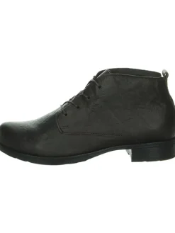 Leder-Schnürschuhe in Schwarz