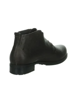 Leder-Schnürschuhe in Schwarz