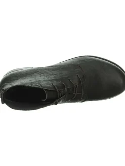 Leder-Schnürschuhe in Schwarz