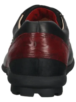 Leder-Schnürschuhe in Schwarz