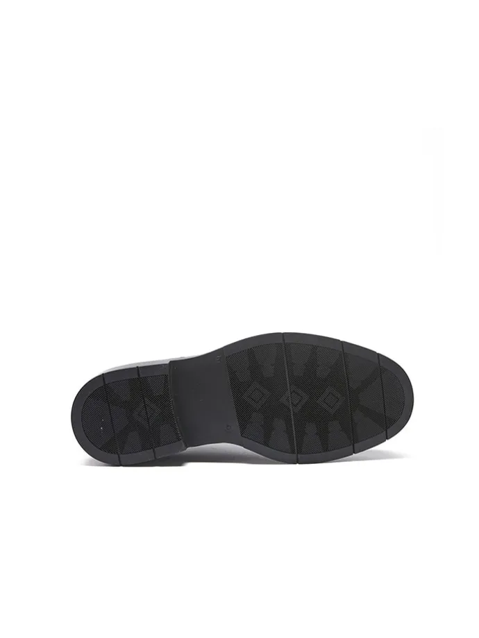 Leder-Schnürschuhe in Schwarz