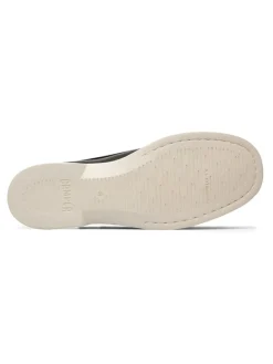 Leder-Schnürschuhe in Schwarz